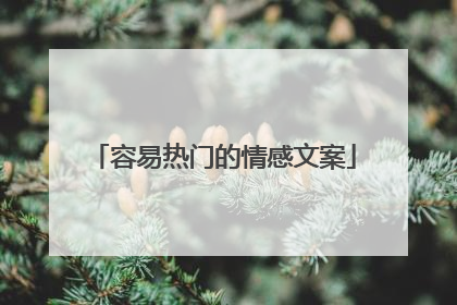 容易热门的情感文案