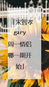 宋智孝gary周一情侣哪一期开始