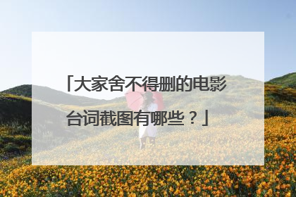 大家舍不得删的电影台词截图有哪些？