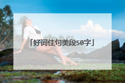 好词佳句美段50字