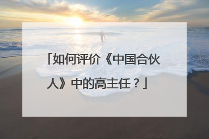 如何评价《中国合伙人》中的高主任？