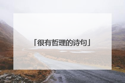 很有哲理的诗句