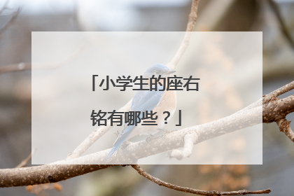 小学生的座右铭有哪些？