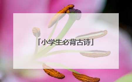 小学生必背古诗