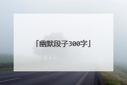 幽默段子300字