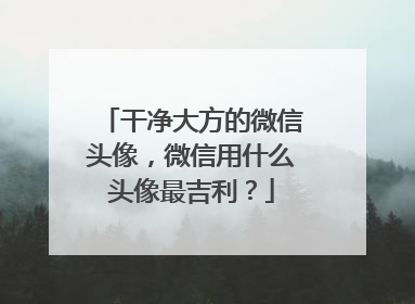 干净大方的微信头像，微信用什么头像最吉利？