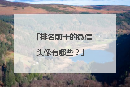 排名前十的微信头像有哪些？