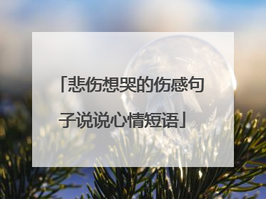 悲伤想哭的伤感句子说说心情短语