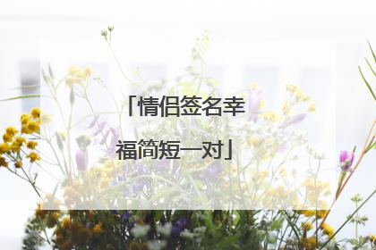 情侣签名幸福简短一对