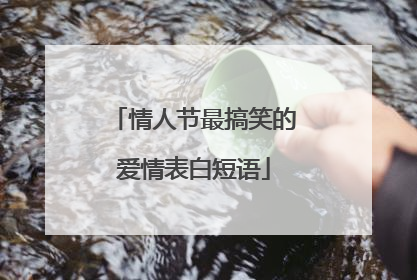 情人节最搞笑的爱情表白短语