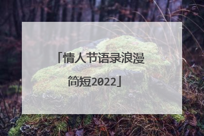 情人节语录浪漫简短2022