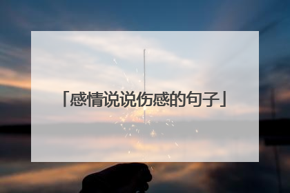 感情说说伤感的句子