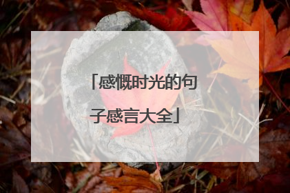 感慨时光的句子感言大全