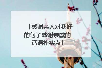 感谢亲人对我好的句子感谢亲戚的话语朴实点