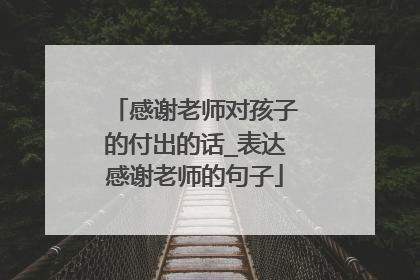 感谢老师对孩子的付出的话_表达感谢老师的句子