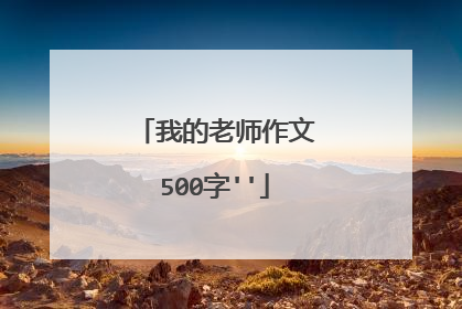 我的老师作文500字''