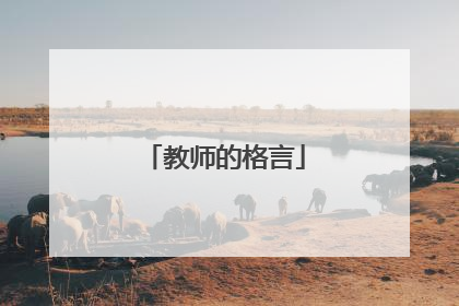 教师的格言