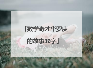 数学奇才华罗庚的故事30字