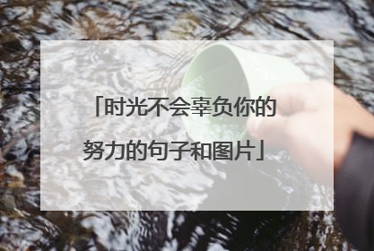 时光不会辜负你的努力的句子和图片