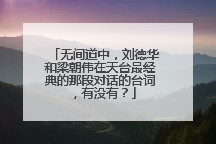 无间道中，刘德华和梁朝伟在天台最经典的那段对话的台词，有没有？