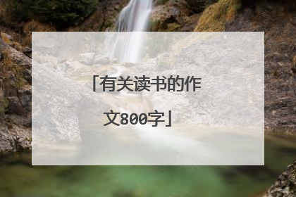 有关读书的作文800字