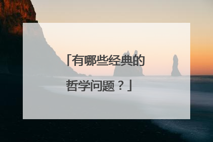 有哪些经典的哲学问题？