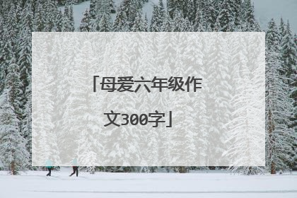 母爱六年级作文300字