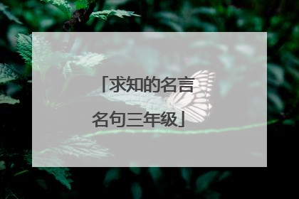 求知的名言名句三年级