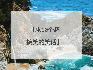 求10个超搞笑的笑话