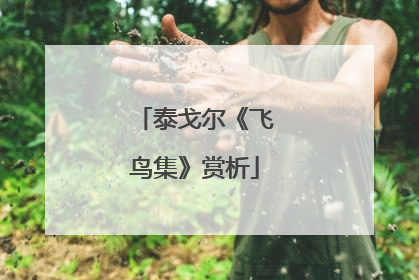 泰戈尔《飞鸟集》赏析