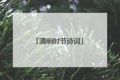 清明时节诗词