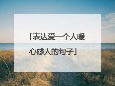 表达爱一个人暖心感人的句子