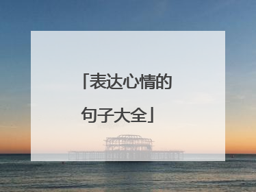 表达心情的句子大全