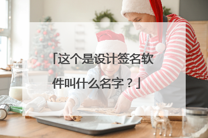 这个是设计签名软件叫什么名字？