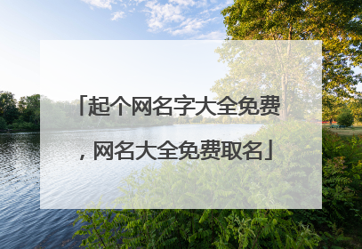 起个网名字大全免费，网名大全免费取名