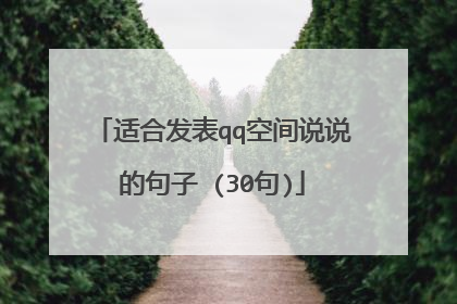 适合发表qq空间说说的句子 (30句)