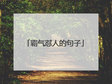 霸气怼人的句子