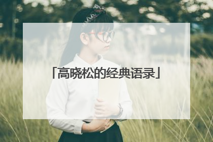 高晓松的经典语录