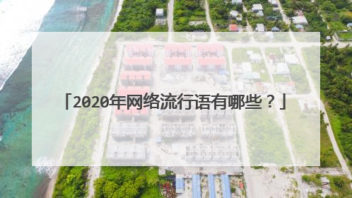 2020年网络流行语有哪些？