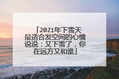 2021年下雪天最适合发空间的心情说说：又下雪了，你在远方又和谁