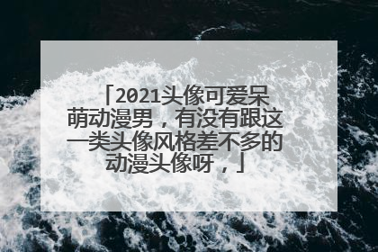 2021头像可爱呆萌动漫男，有没有跟这一类头像风格差不多的动漫头像呀，