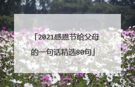 2021感恩节给父母的一句话精选80句