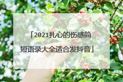 2021扎心的伤感简短语录大全适合发抖音