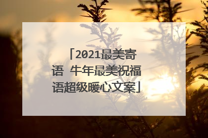 2021最美寄语 牛年最美祝福语超级暖心文案