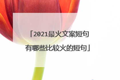 2021最火文案短句 有哪些比较火的短句