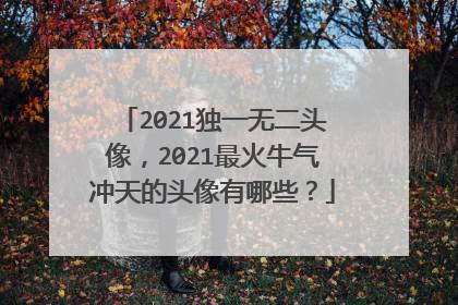 2021独一无二头像，2021最火牛气冲天的头像有哪些？