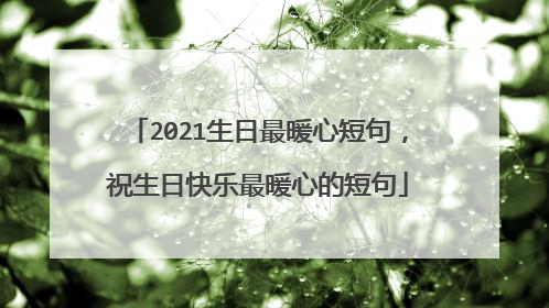 2021生日最暖心短句，祝生日快乐最暖心的短句