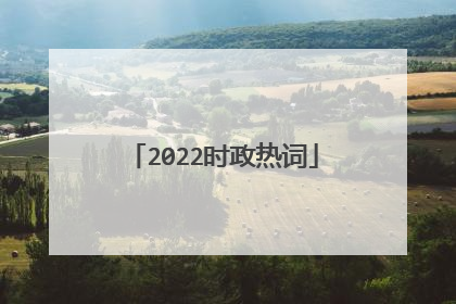 2022时政热词