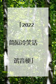 2022简短冷笑话谐音梗